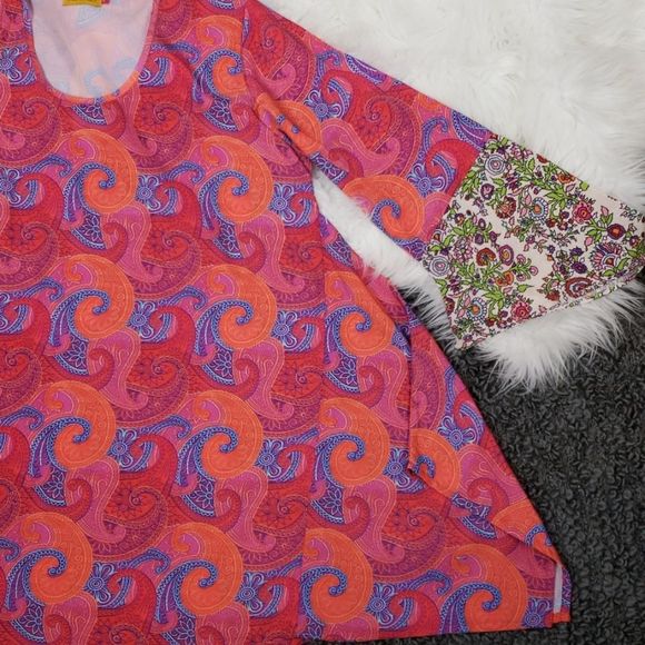 {Benares} Flowy hippie boho tunic dress - Picture 5 of 8